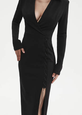 Черное коктейльное платье Gepur однотонное