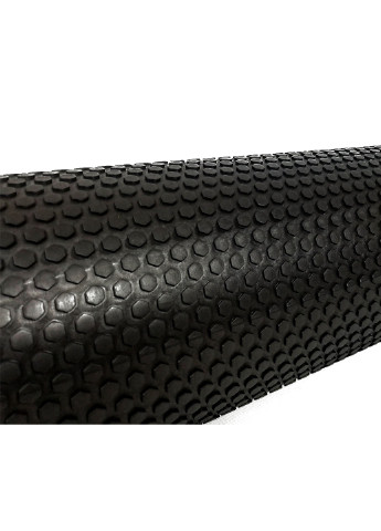 Масажний ролик Foam Roller 45 см чорний (легкий і м'який ролер-валик для йоги, масажу всього тіла: рук, ніг, спини) EasyFit (237657468)