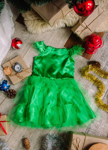 Зелёное новогоднее платье “елочка” Носи своє (256400185)