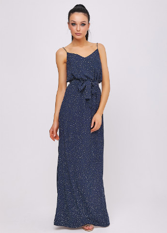 Темно-синя кежуал плаття, сукня ST-Seventeen в горошок