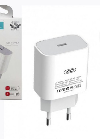 Мережевий зарядний пристрій 10W type-C Білий XO l80(eu) (255022126)