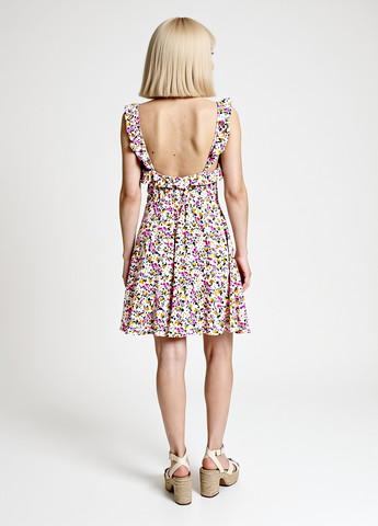 Комбинированное кэжуал платье клеш Reserved с цветочным принтом