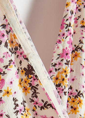 Комбинированное кэжуал платье клеш Reserved с цветочным принтом