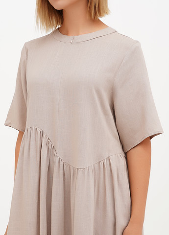 Бежева кежуал сукня а-силует My Star однотонна