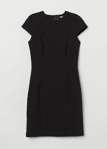 Черное деловое платье H&M однотонное