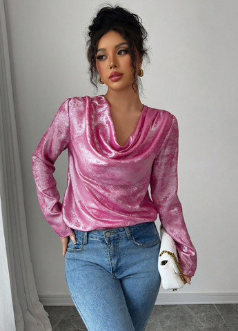 Фуксія блуза SHEIN