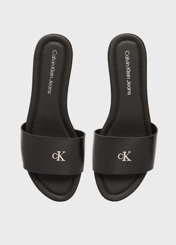Черные шлепанцы Calvin Klein Jeans с логотипом