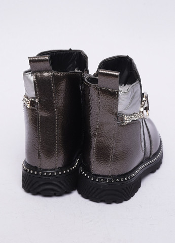 Коричневые кэжуал осенние ботинки детские демисезон коричневые на флисе Let's Shop