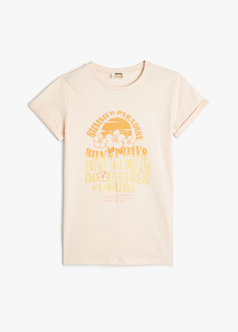 Світло-бежева літня футболка KOTON