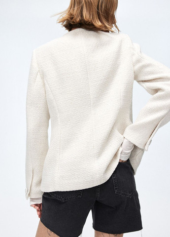 Кремовый женский жакет H&M однотонный - демисезонный