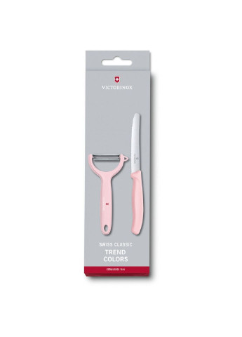 Набор ножей SwissClassic Paring Set Tomato and Kiwi Light Pink (6.7116.23L52) Victorinox розовые,