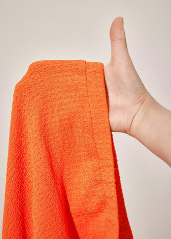 Оранжевое коктейльное платье силуэтная, бандо SHEIN однотонное