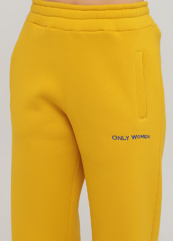Горчичные спортивные зимние прямые брюки Only Women