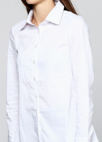 Белая классическая рубашка однотонная Majaly