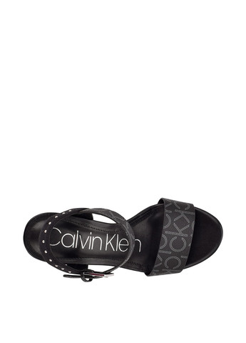 Темно-коричневые босоножки Calvin Klein с ремешком с заклепками