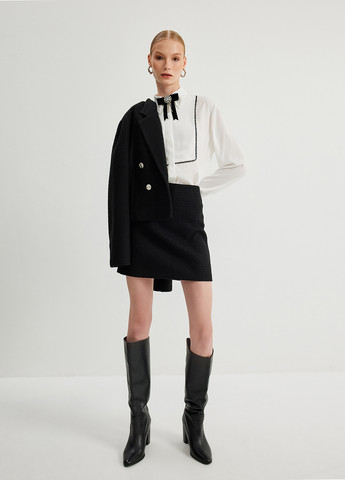 Белая кэжуал рубашка однотонная KOTON