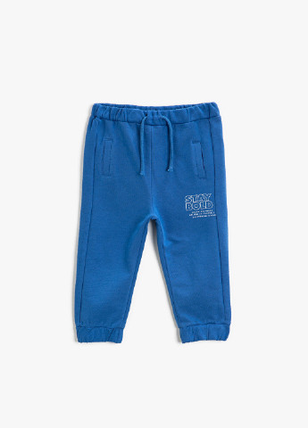 Синие кэжуал демисезонные брюки джоггеры KOTON