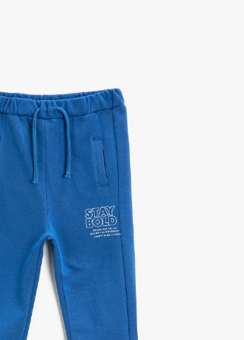 Синие кэжуал демисезонные брюки джоггеры KOTON