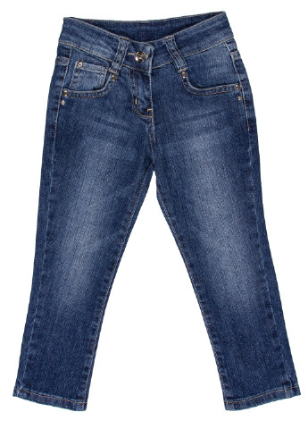 Темно-синие демисезонные прямые джинсы Marions