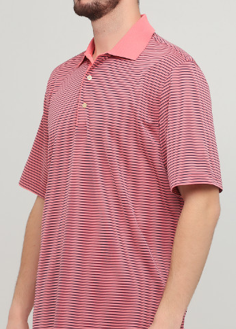 Коралловая футболка-поло для мужчин Greg Norman в полоску