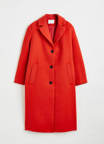 Оранжевое демисезонное Пальто однобортное H&M