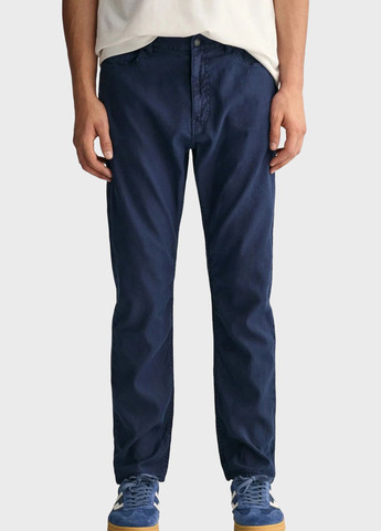 Темно-синие демисезонные зауженные джинсы Gant