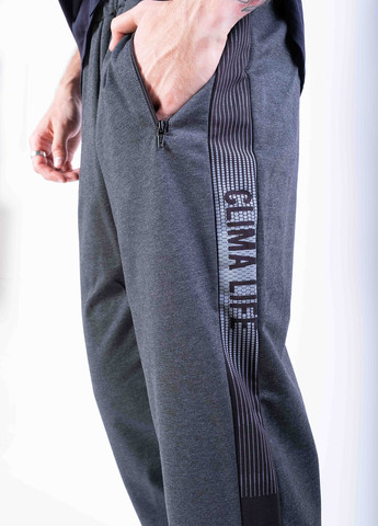Темно-серые кэжуал, спортивные демисезонные джоггеры брюки Time of Style