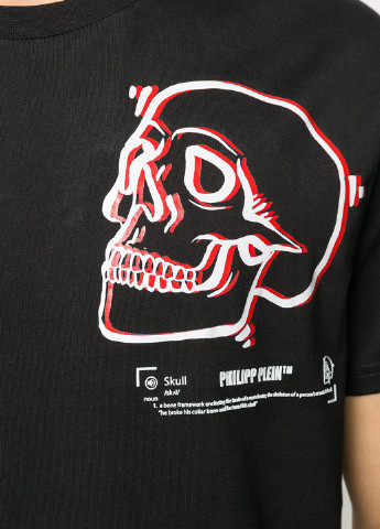 Чорна біла футболка skull Philipp Plein