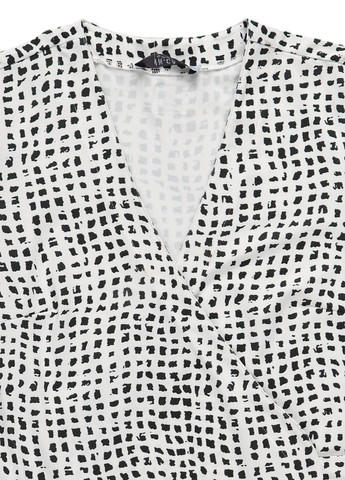 Чорно-білий кежуал сукня на запах IN-CA з геометричним візерунком