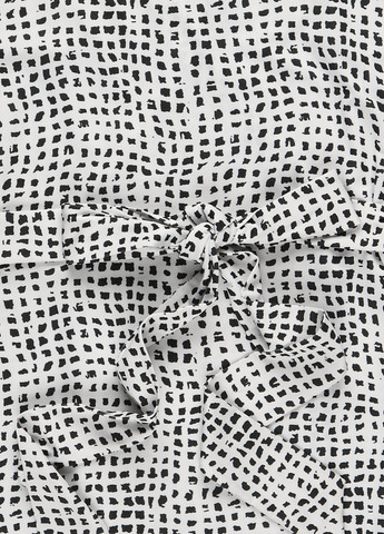 Чорно-білий кежуал сукня на запах IN-CA з геометричним візерунком