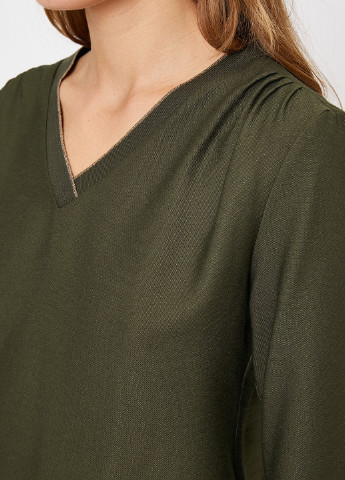 Оливковая (хаки) демисезонная блуза KOTON