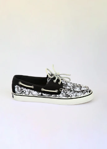 Черно-белые мокасины Sperry