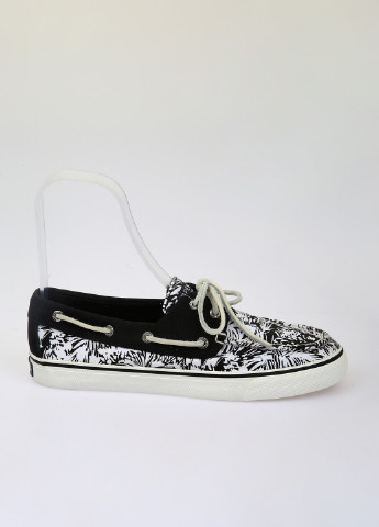 Черно-белые мокасины Sperry