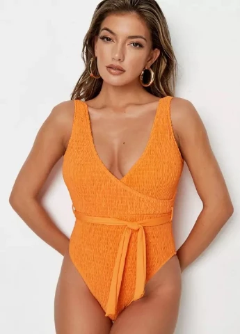 Помаранчевий літній купальник Missguided