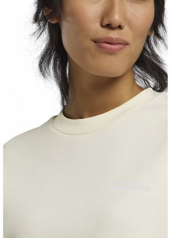 Белый свитшот Jack Wolfskin однотонный без декора (328829592)