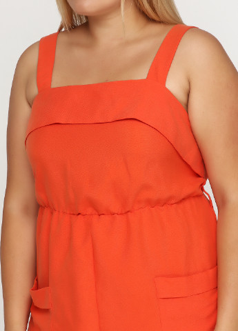 Комбинезон H&M комбинезон-шорты однотонный оранжевый кэжуал