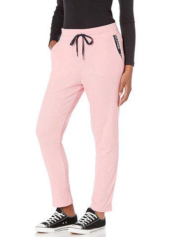 Светло-розовые спортивные демисезонные укороченные, зауженные брюки Tommy Hilfiger