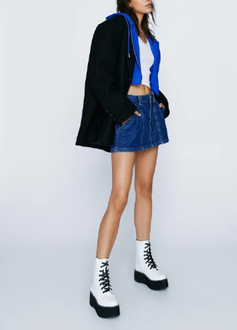Осенние лакированные ботинки Boohoo из искусственной кожи