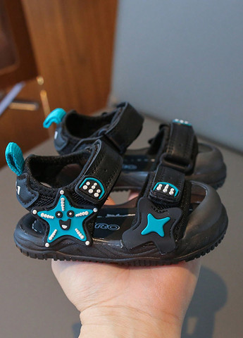 Черные кэжуал сандалии SHEIN на липучке