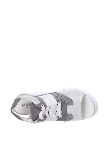 Комбинированные босоножки Roberto Maurizi на шнурках с белой подошвой