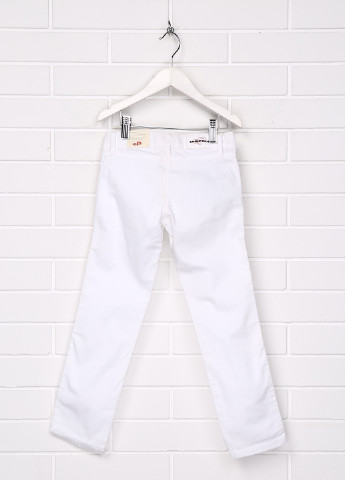 Белые кэжуал демисезонные зауженные брюки Eddie Pen