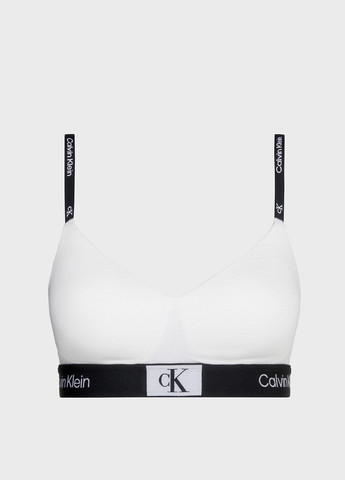 Белый топ бюстгальтер Calvin Klein без косточек хлопок