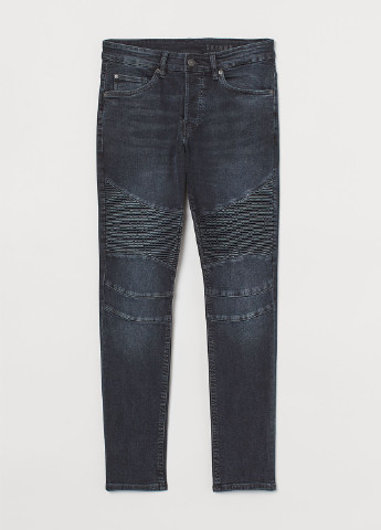 Темно-синие демисезонные скинни джинсы H&M