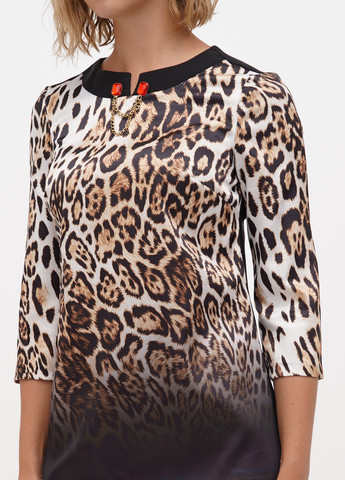 Комбінована кежуал сукня Sassofono леопардовий