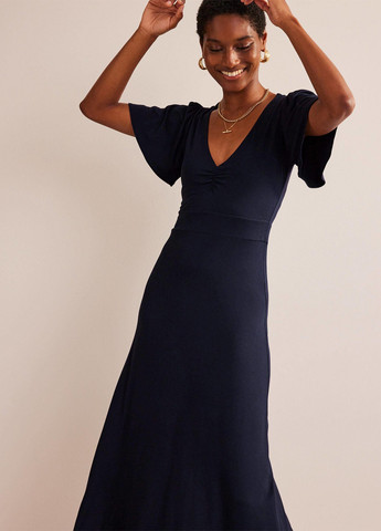 Темно-синее кэжуал платье а-силуэт Boden однотонное