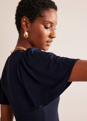 Темно-синее кэжуал платье а-силуэт Boden однотонное