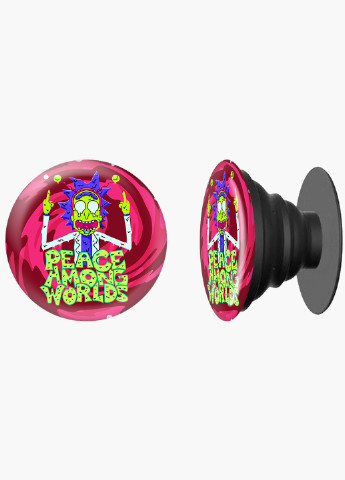 Попсокет (Popsockets) тримач для смартфону Рік Санчез Рік і Морті (Rick Sanchez Rick and Morty) (8754-2941) Чорний MobiPrint (229014750)