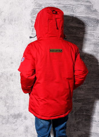 Красная демисезонная пуховая демисезонная куртка для мальчика 7347 160 см красный 52857 DobraMAMA