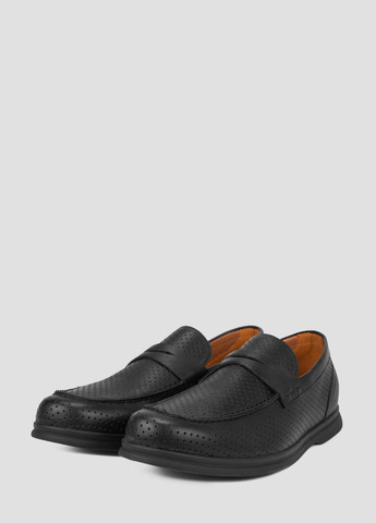 Кэжуал черные мужские туфли Prime Shoes без шнурков