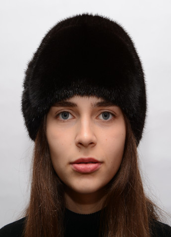 Зимова жіноча норкова шапка з в'язаного хутра Меховой Стиль лобик (199429225)